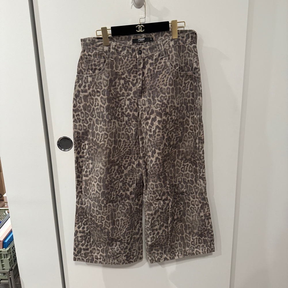 Jaded London Leopard Fade Colossus Jeans Size 26
